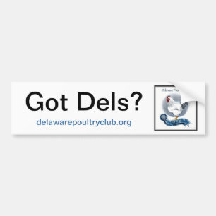 Got Dels?, delawarepoultryclub.org Bumper Sticker