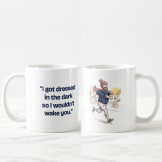 Got Dressed in the Dark Funny Runner Husband Coffee Mug