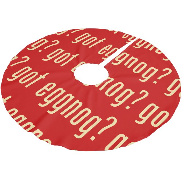 got eggnog? brushed polyester tree skirt (Angled)