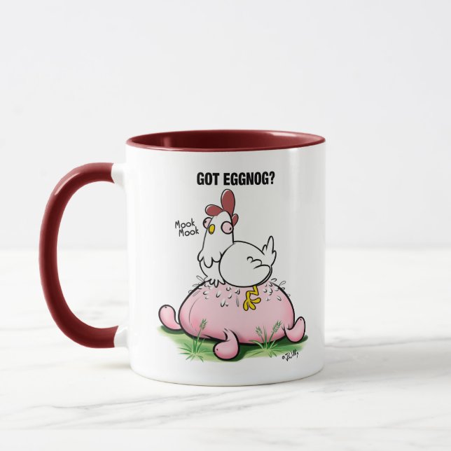Got Eggnog? by Jeff Willis Art Mug (Left)