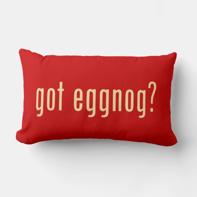 got eggnog? lumbar cushion (Front)