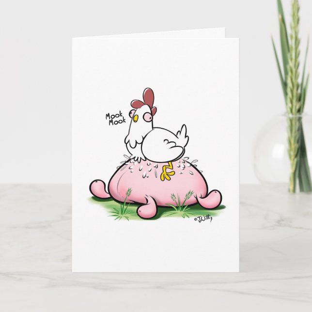GOT EGGNOG? (matte) by Jeff Willis Art Holiday Card (Front)