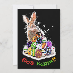 Got Eggs? Funny Easter Bunny Eggs Thank You Card
