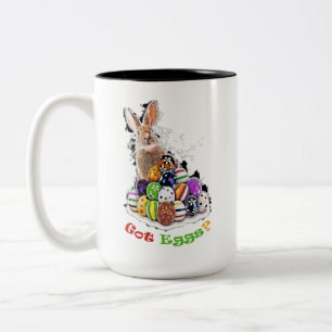 Got Eggs? Funny Easter Bunny Eggs Two-Tone Coffee Mug