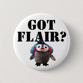 Got Flair ? Cute Penguin 6 Cm Round Badge