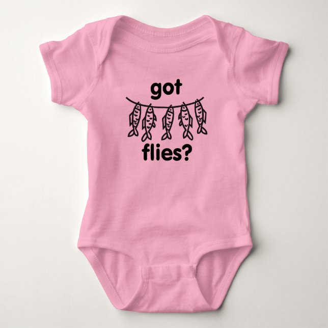 got flies baby bodysuit (Front)