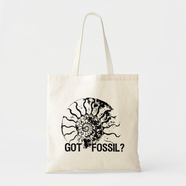GOT FOSSIL? Ammonite Tote Bag (Front)