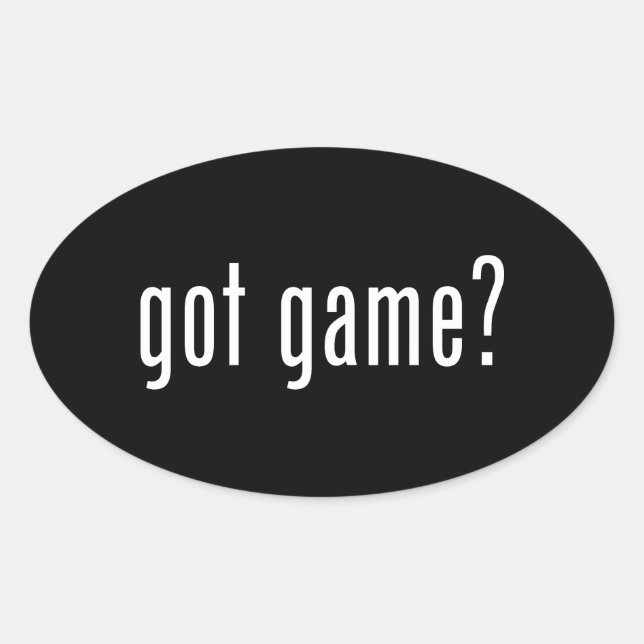 got game? oval sticker (Front)