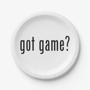 got game? paper plate