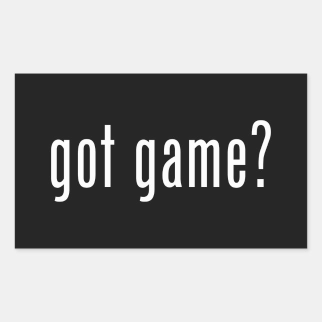 got game? rectangular sticker (Front)