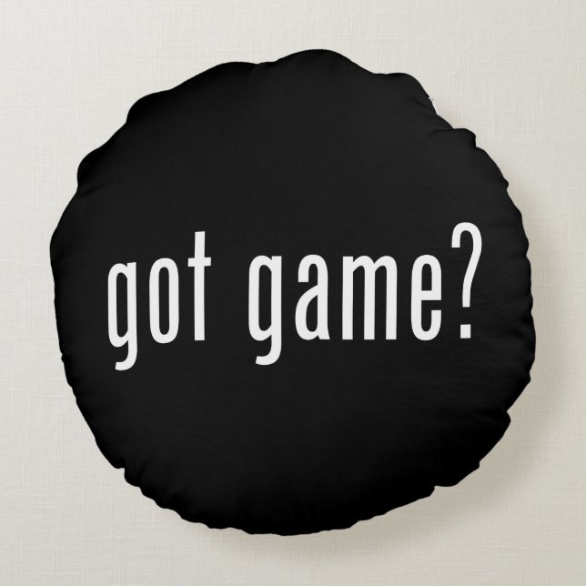 got game? round cushion (Back)