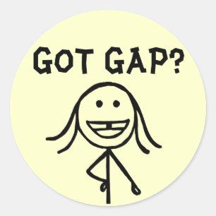 Got Gap? Gapped tooth girl Stickers