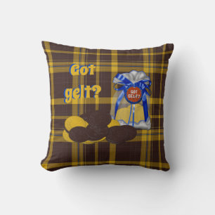 Got-Gelt-Chocolate-Coin-Grouping-Plaid-1 Cushion