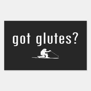 Got Glutes Telemark Skiing Rectangular Sticker