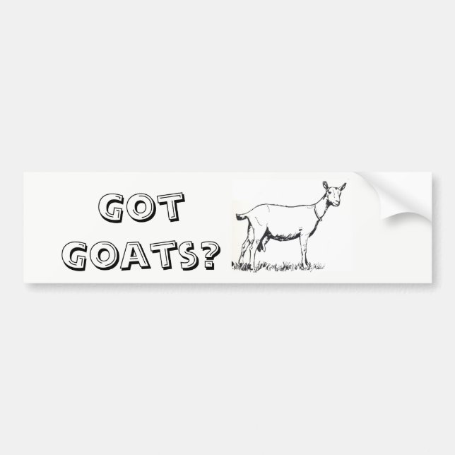 GOT GOATS? Bumper sticker (Front)