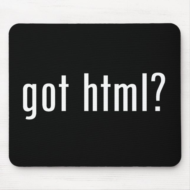 got html? mouse mat (Front)