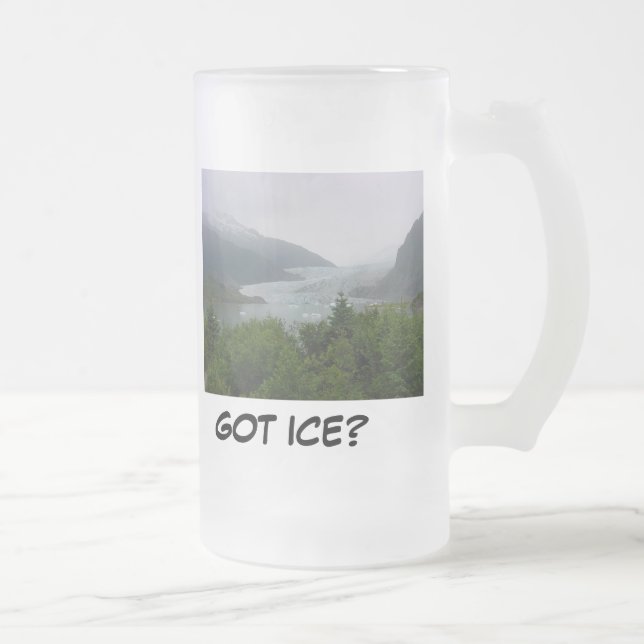 GOT ICE? FROSTED GLASS BEER MUG (Right)