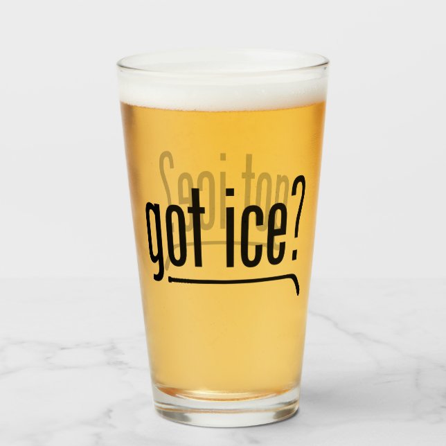 got ice? (hockey) glass (Back Filled)