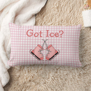 Got Ice?  Pink Figure Skates  Lumbar Cushion