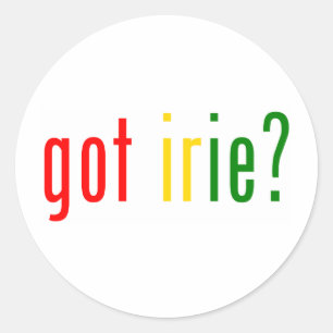 got irie? classic round sticker