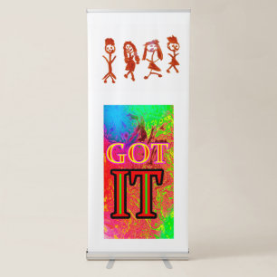 Got IT Family jGibney Vertical Retractable Banner