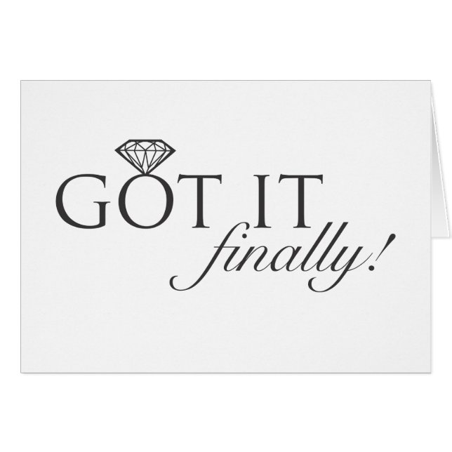 Got it - Finally Diamond Ring (Front Horizontal)