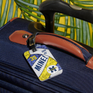 Got it! girls blue gold volleyball team gifts luggage tag