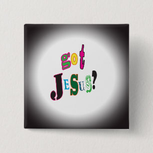 Got Jesus Christ Lord God Black Oval Abstract 15 Cm Square Badge
