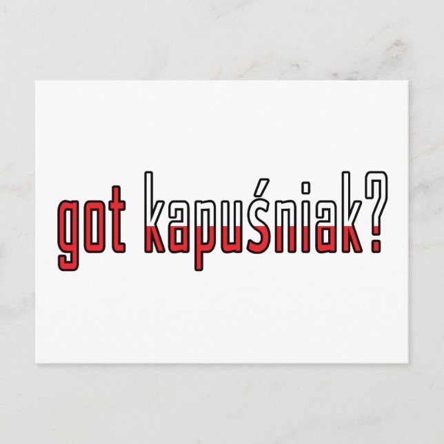 got kapusniak? Flag Postcard (Front)