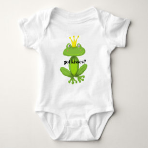 got kisses prince frog fairy tale funny joke baby bodysuit
