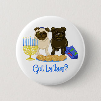 Got Latkes? Hanukkah Pug Buttons