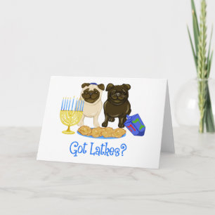 Got Latkes?  Hanukkah Pug Cards - Customisable