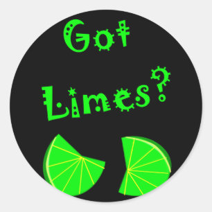 Got Limes?  Lime Lovers T-Shirts & Gifts Classic Round Sticker