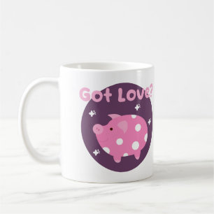 Got love Kawaii cute pink pig Coffee Mug