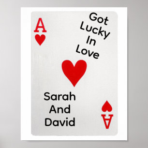 Got lucky in love  - personalise poster