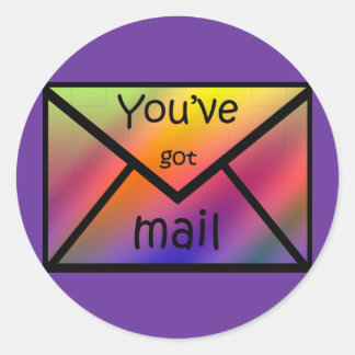 got mail classic round sticker