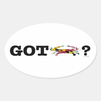 Got Maryland Crabs Decal (set of 4) Oval Sticker
