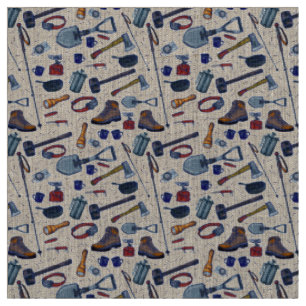 Got matches camping gear Pattern Fabric