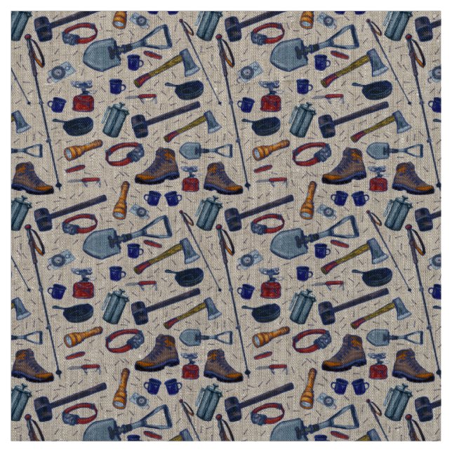 Got matches camping gear Pattern Fabric (Swatch)