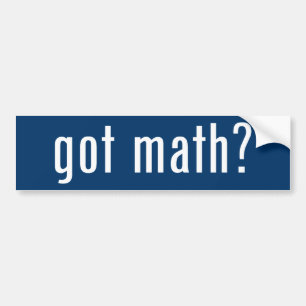 got math? bumper sticker
