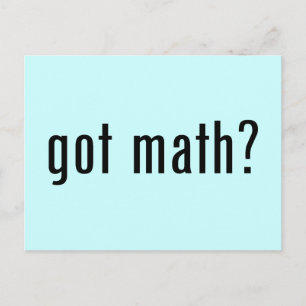 got math? postcard