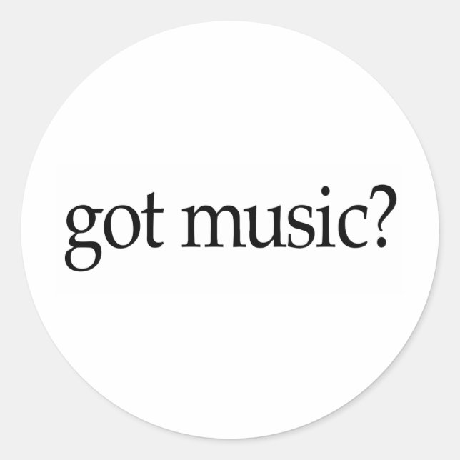 Got Music Classic Round Sticker (Front)