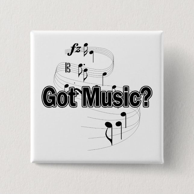 Got Music (Notes) 15 Cm Square Badge (Front)