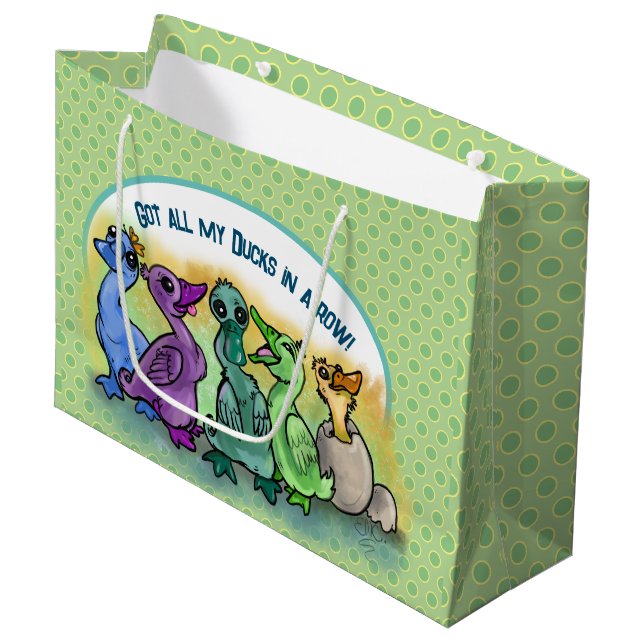 Got my ducks in a Row Large Gift Bag (Front Angled)