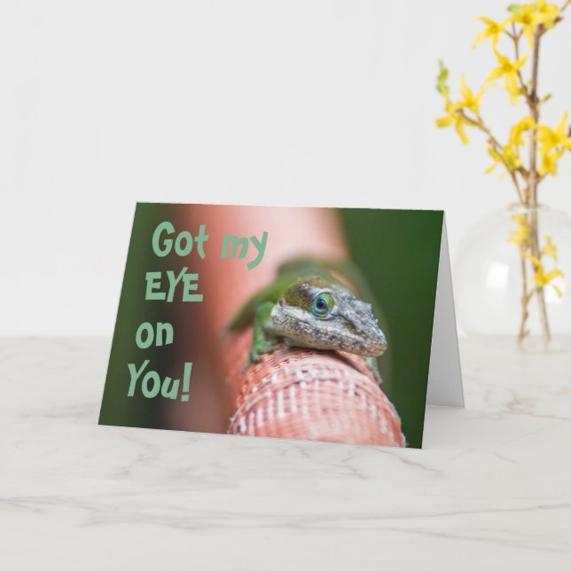 Got My Eye On You Greeting Card  (Yellow Flower)