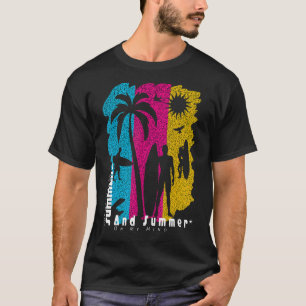 Got My Mind On Summer And Summer On My Mind Surfin T-Shirt