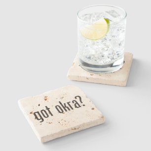 got okra stone coaster