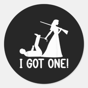 Got One Bachelorette Bachelor Party Wedding Party Classic Round Sticker