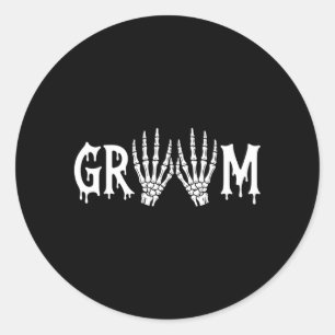Got One Bride Groom Wedding Engaged Funny Couple Classic Round Sticker