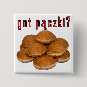got paczki? Polish Dessert 15 Cm Square Badge